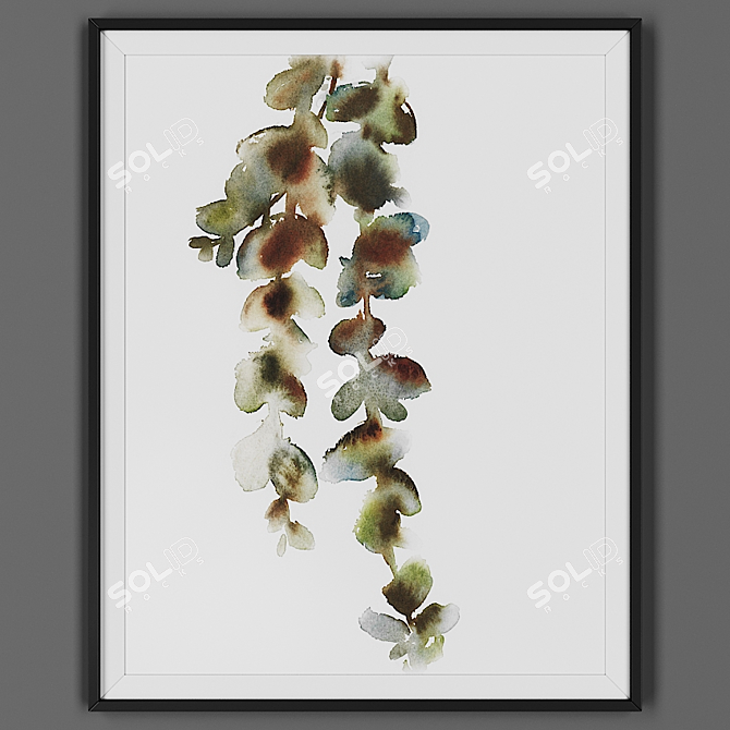 Sleek Black Frame Picture 3D model image 1