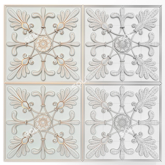 Decorative Panels Collection: Set of 7 STL Files 3D model image 2