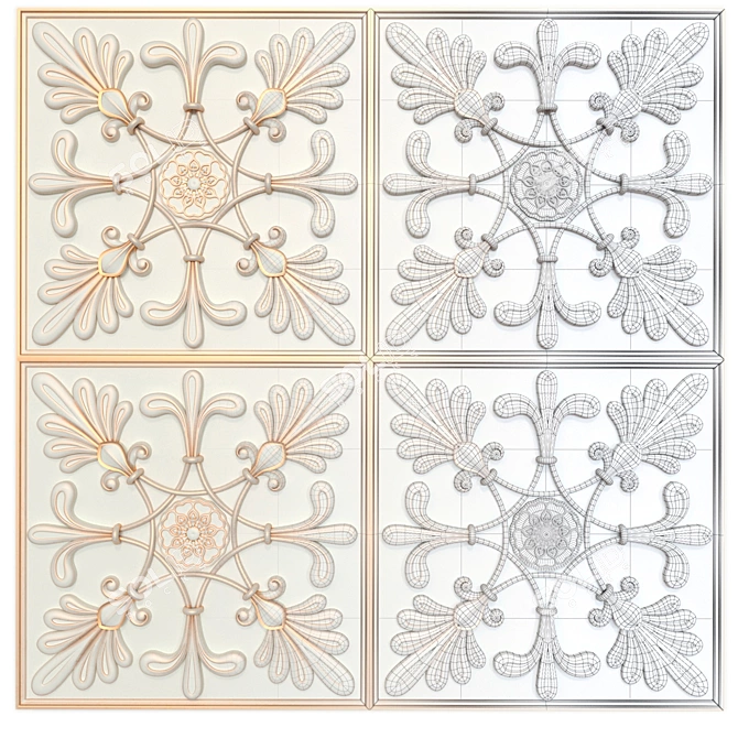 Decorative Panels Collection: Set of 7 STL Files 3D model image 5