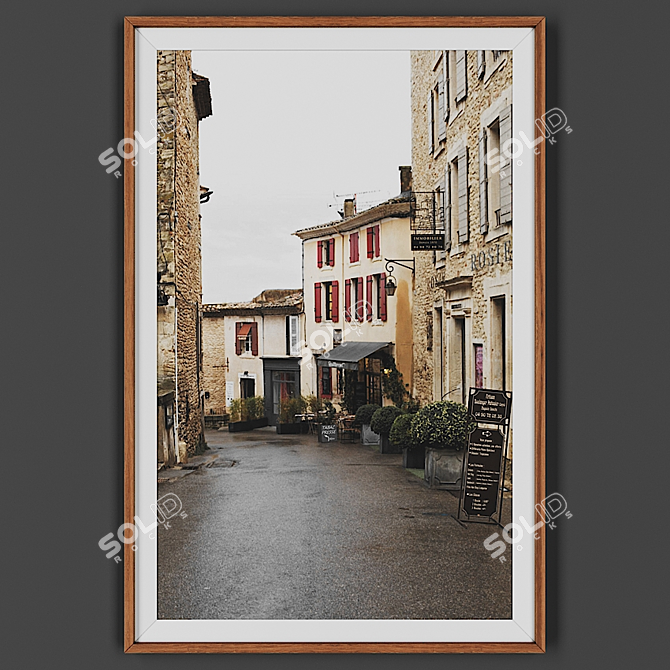 Wooden Frame Artwork 3D model image 1