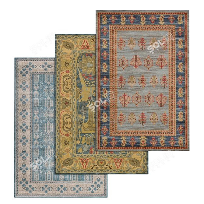 Versatile Set of High-Quality Carpets 3D model image 1