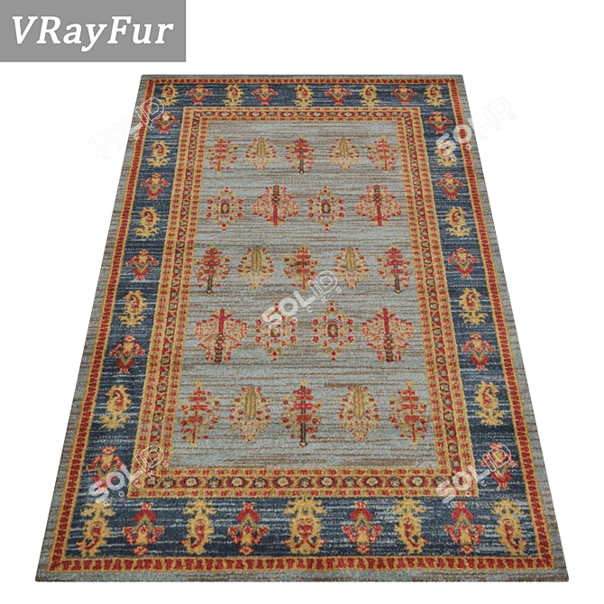 Versatile Set of High-Quality Carpets 3D model image 2