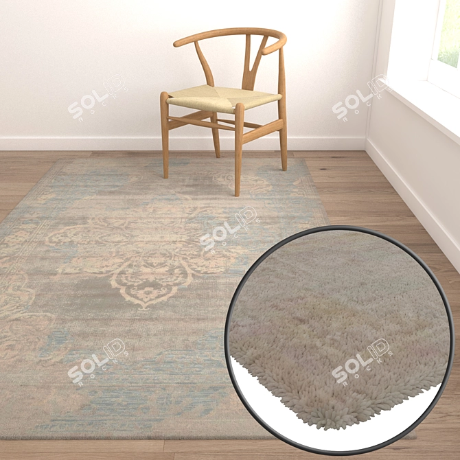 Luxury Carpet Set: Versatile Textures 3D model image 5