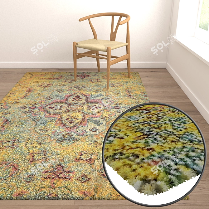 Premium Carpet Set - High-Quality Textures 3D model image 5