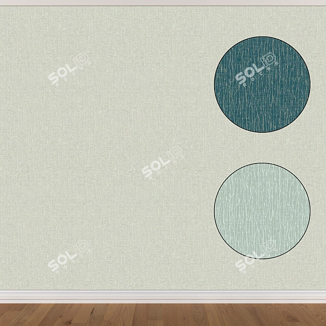 Seamless Wallpaper Set in 3 Colors 3D model image 1