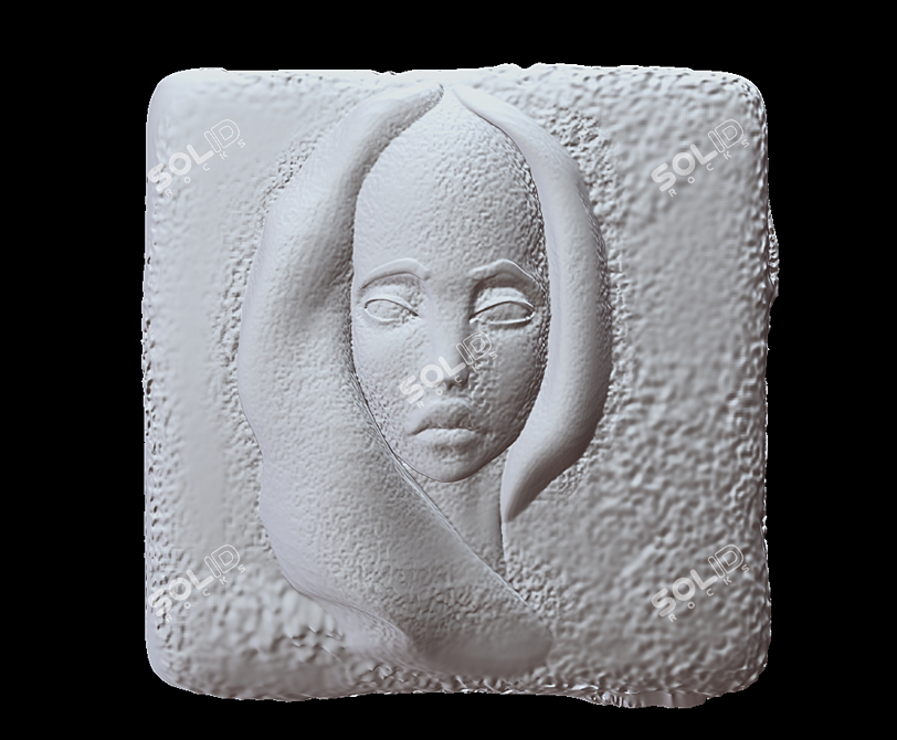 Stone Face: Unique and Timeless 3D model image 1