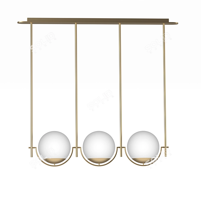 Stylish Rondure Pendant Light 3D model image 1