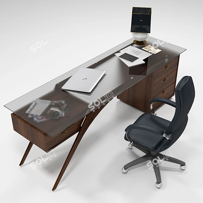 Modern Home and Office Table 3D model image 4