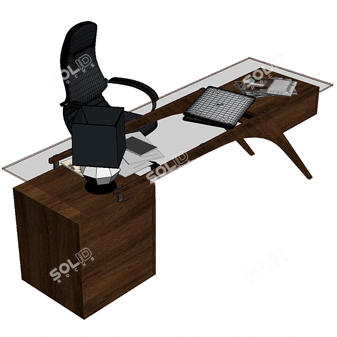 Modern Home and Office Table 3D model image 3