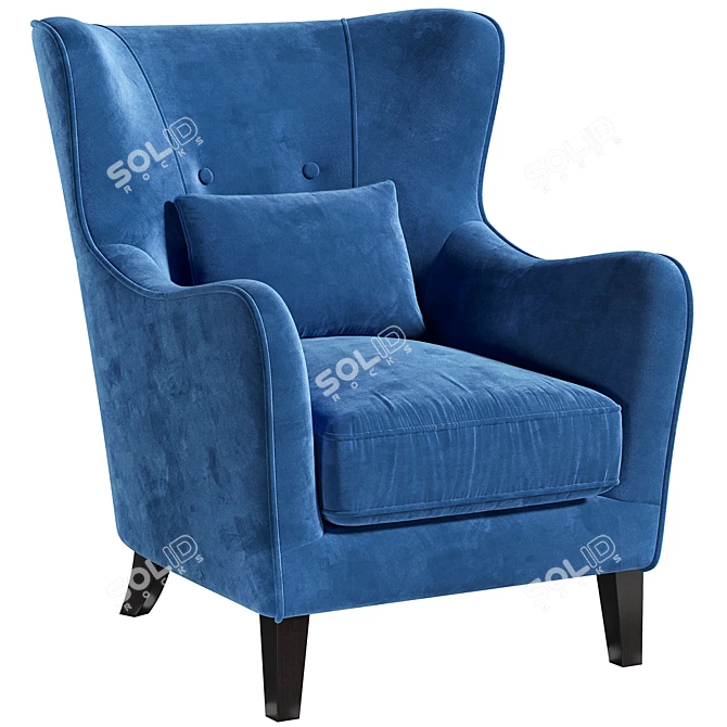 Contemporary Campo Armchair 3D model image 2