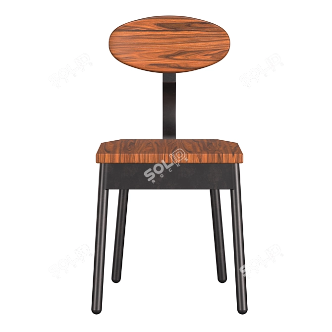 Ari Industrial Bar Chair: Stylish Design for Restaurants & Bars 3D model image 2