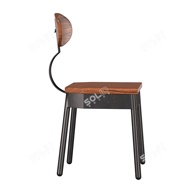 Ari Industrial Bar Chair: Stylish Design for Restaurants & Bars 3D model image 4