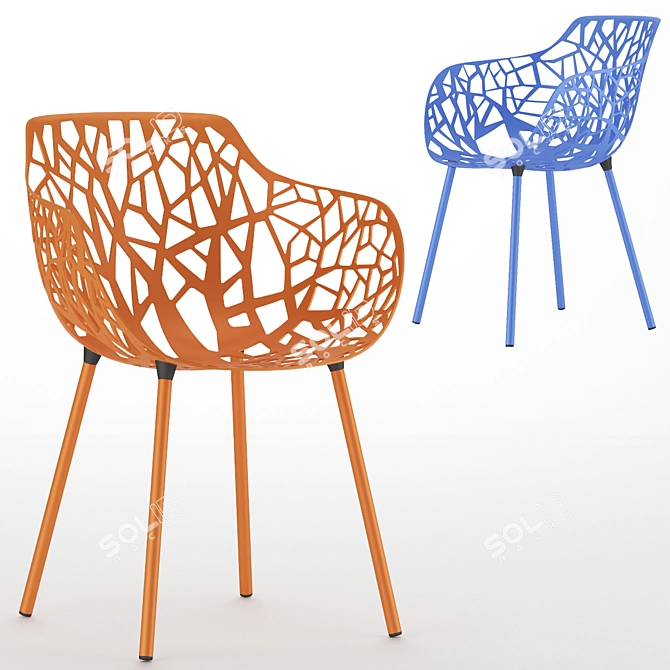 Quick Forest Dining Armchair 3D model image 5