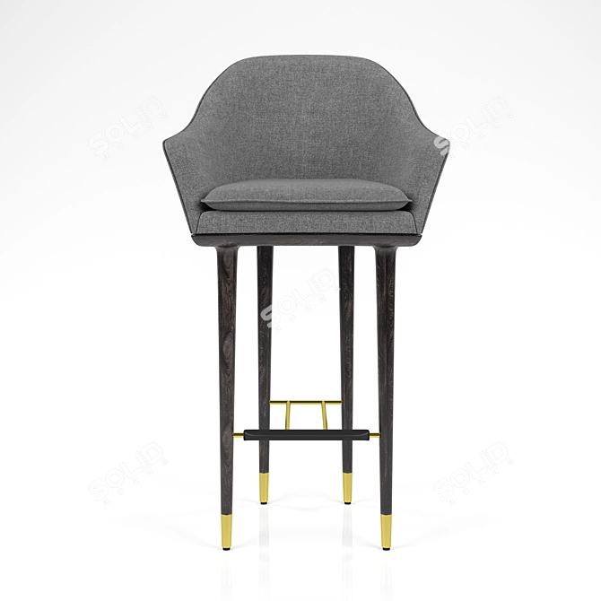 Stellar Luna Bar Chair: Sleek and Stylish 3D model image 2