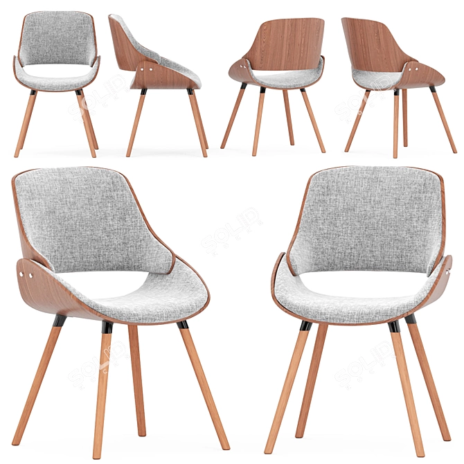 Cozy Malden Chair 3D model image 2