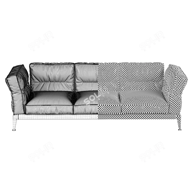 Cozy Comfort Adda Sofa 3D model image 3