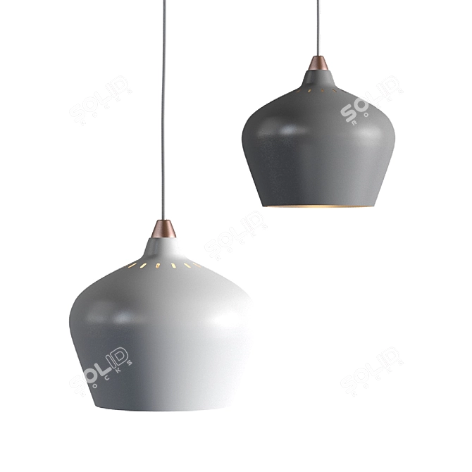 Stylish Metal Pendant: COHEN 3D model image 4