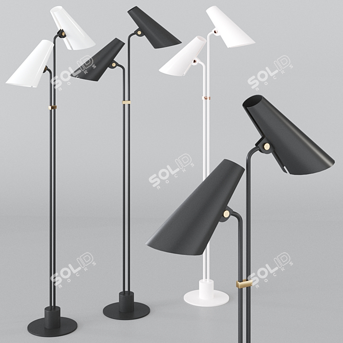 Siro Double Floor Lamp: Modern Finnish Design 3D model image 1
