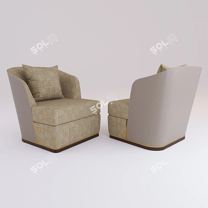 Michael Aster Accent Chair 3D model image 1