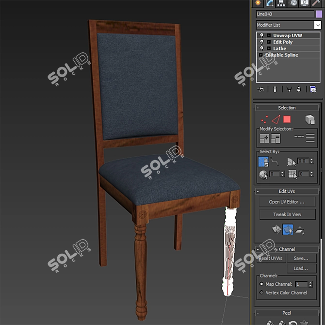 Stylish Dining Set: Table & Chair 3D model image 2