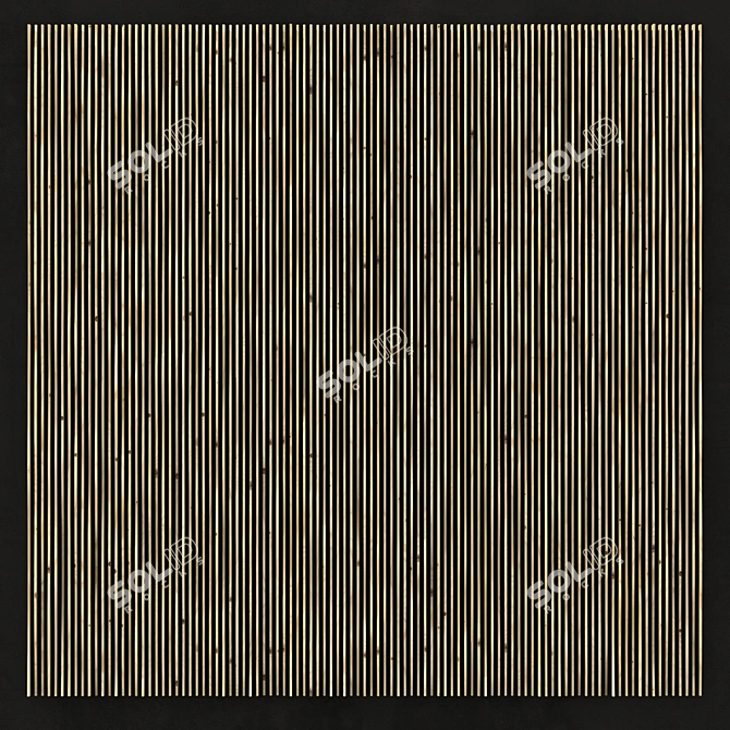 Parametric Wood Panel: Geometric Design 3D model image 2