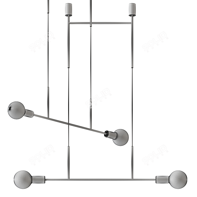 Sleek Step LED Ceiling Lamp 3D model image 4