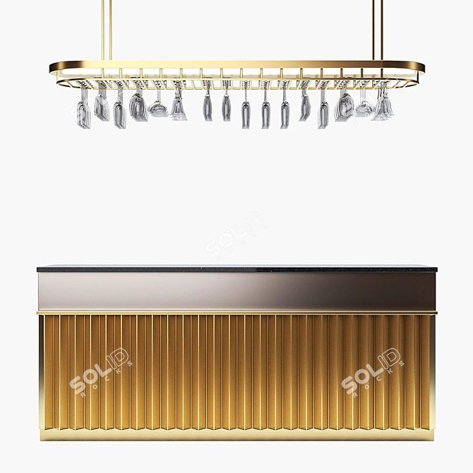 Sleek and Stylish Bar Counter 3D model image 3