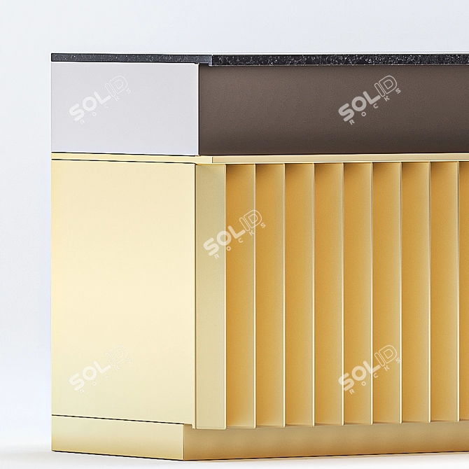 Sleek and Stylish Bar Counter 3D model image 7