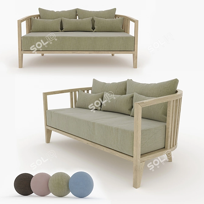 Goba Sofa: Stylish & Versatile Design 3D model image 1