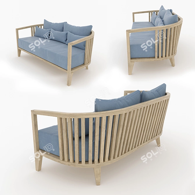 Goba Sofa: Stylish & Versatile Design 3D model image 3