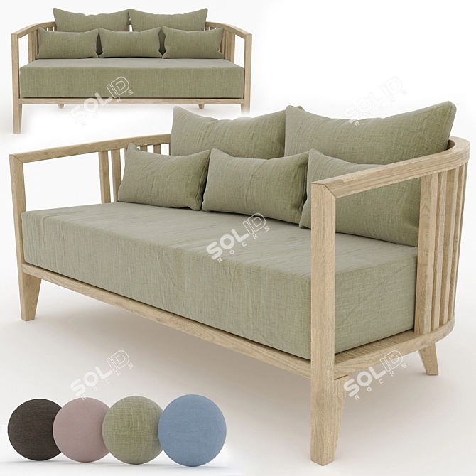 Goba Sofa: Stylish & Versatile Design 3D model image 6