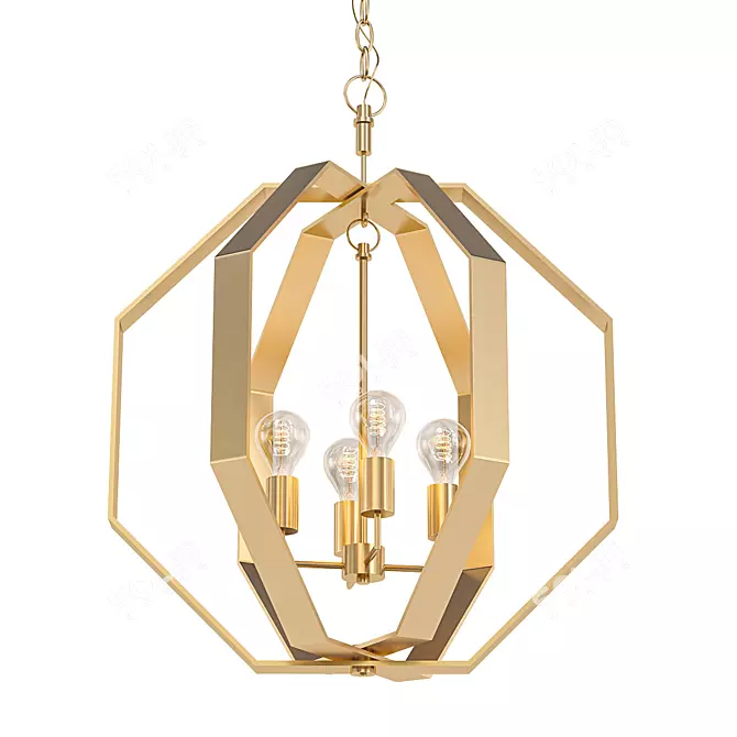 Elegant Gold Pendant for Paloma 3D model image 1