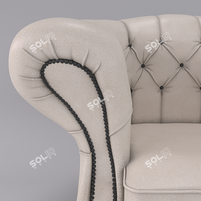 Classic KOH-I-NOOR Armchair in Oregon Eco Leather 3D model image 4