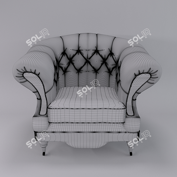 Classic KOH-I-NOOR Armchair in Oregon Eco Leather 3D model image 5