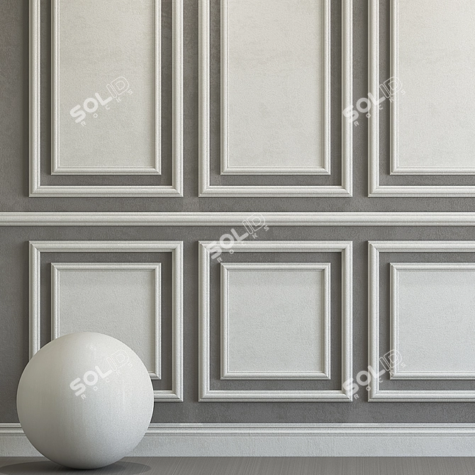 Elegant Molding Plaster 113 3D model image 2