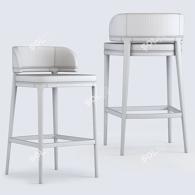 Aster Grange Bar Stool: Sleek and Stylish Seating 3D model image 7