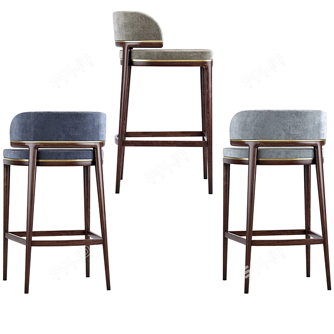 Aster Grange Bar Stool: Sleek and Stylish Seating 3D model image 10