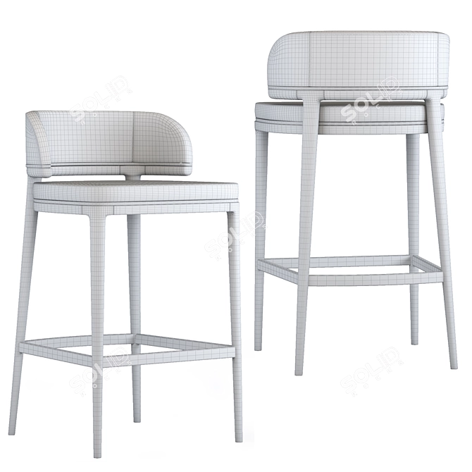 Aster Grange Bar Stool: Sleek and Stylish Seating 3D model image 13