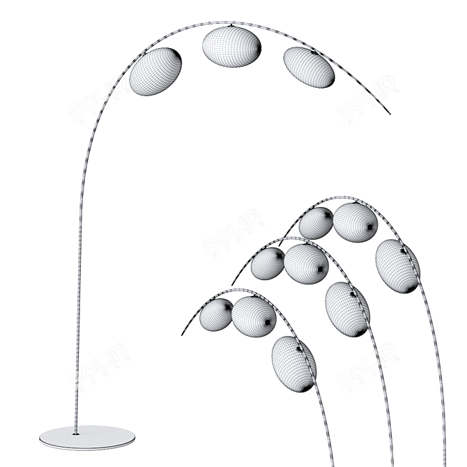 Ethereal Glow - Angelic Concept Floor Lamp 3D model image 2