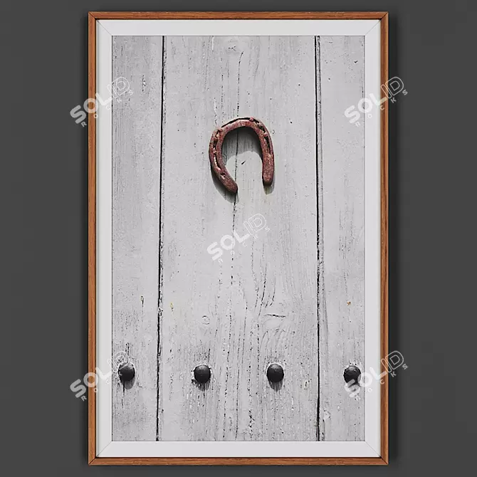 Wooden Framed Picture 3D model image 1