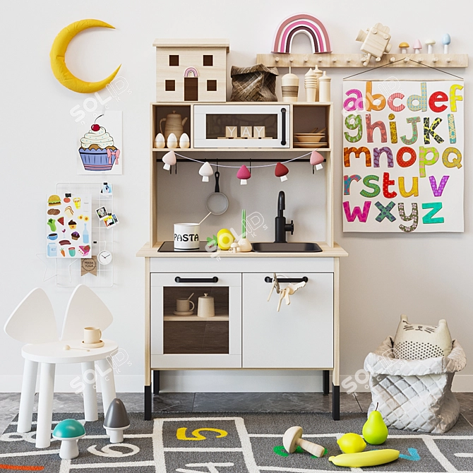 IKEA DUKTIG Children's Kitchen Set 3D model image 1