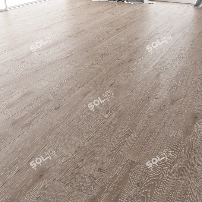 Premium Wood Floor Set 3D model image 2