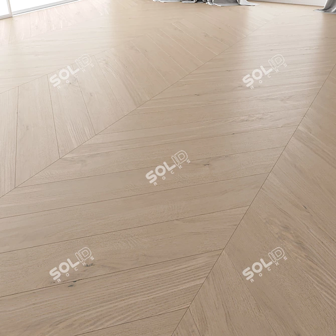 Premium Wood Floor Set 3D model image 3