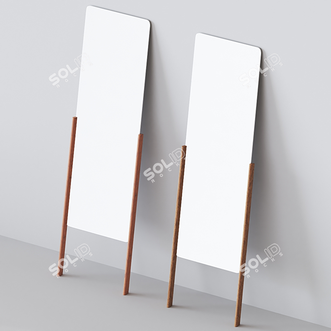 Modern Leaning Mirror by Blu Dot 3D model image 1