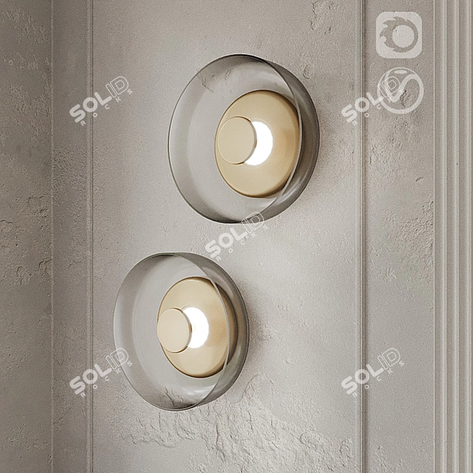 Arctic Glass Wall Sconce 3D model image 3