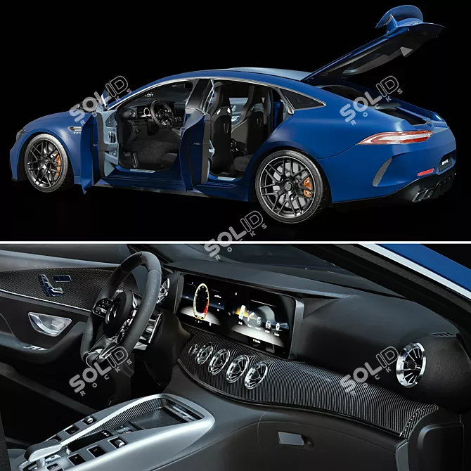 Luxury Mercedes-AMG GT 63 S 3D model image 3