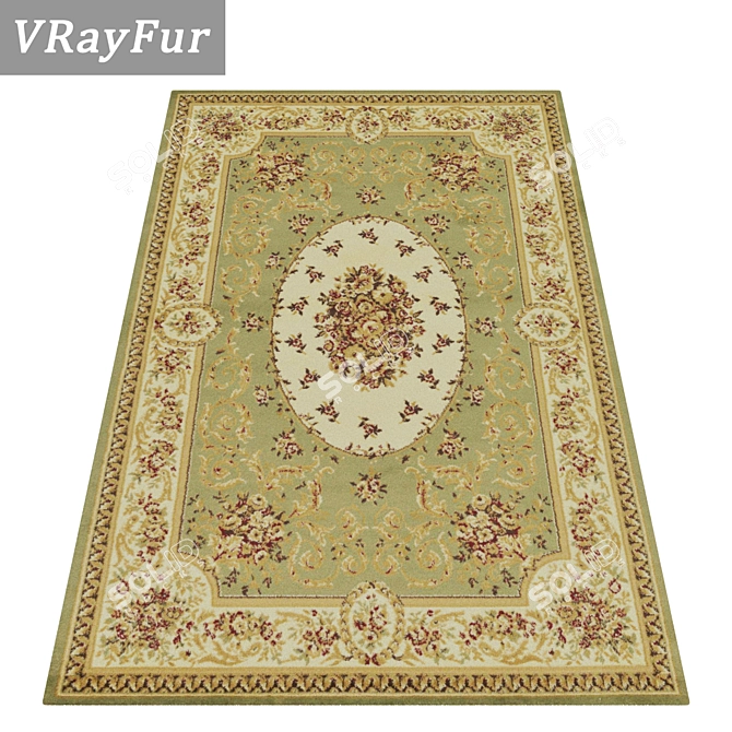 High-Quality Carpets Set: 3D Textured Variants 3D model image 2