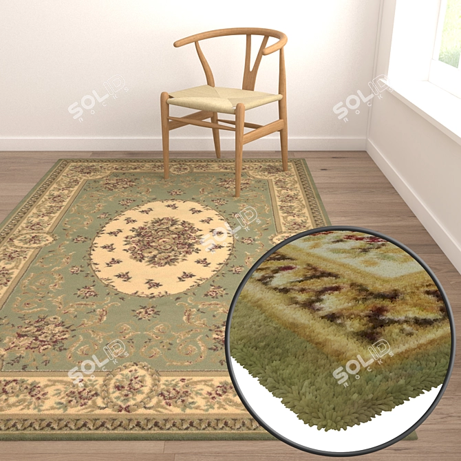 High-Quality Carpets Set: 3D Textured Variants 3D model image 5