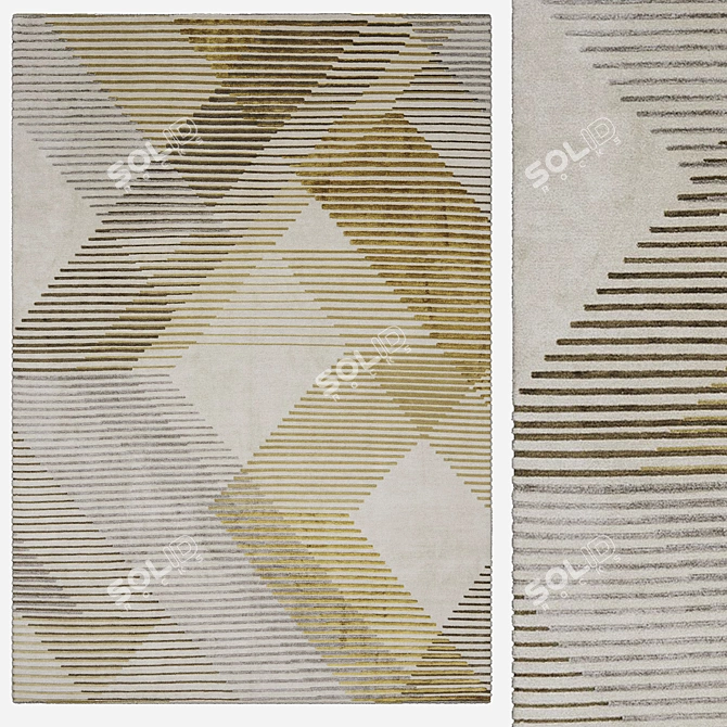 Stylish Interior Carpets 3D model image 1