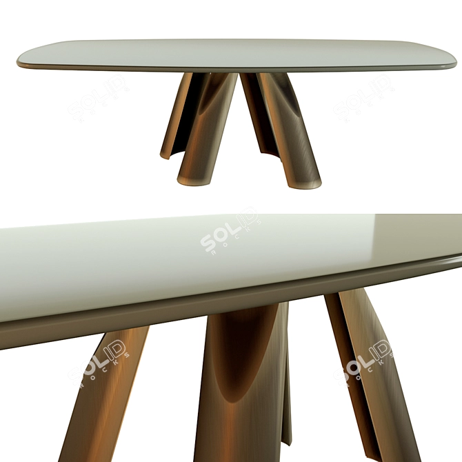 Regal Italian Dining: Prince Table 3D model image 1